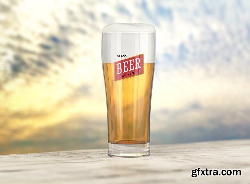 Beer Glass Logo Mockup