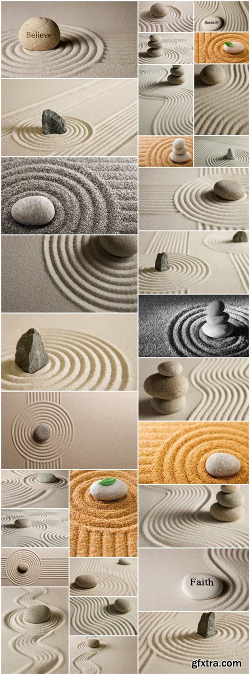 Zen stone on the sand 30X JPEG