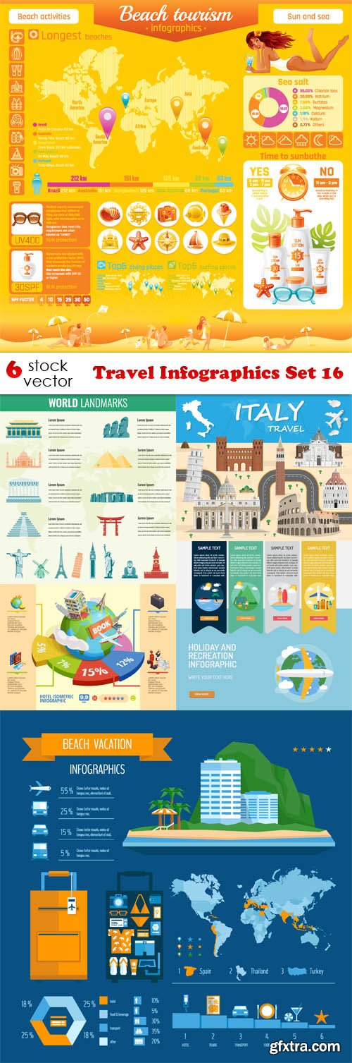 Vectors - Travel Infographics Set 16