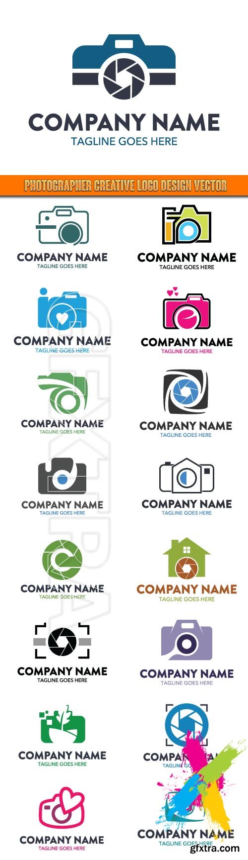 Photographer Creative Logo Design vector