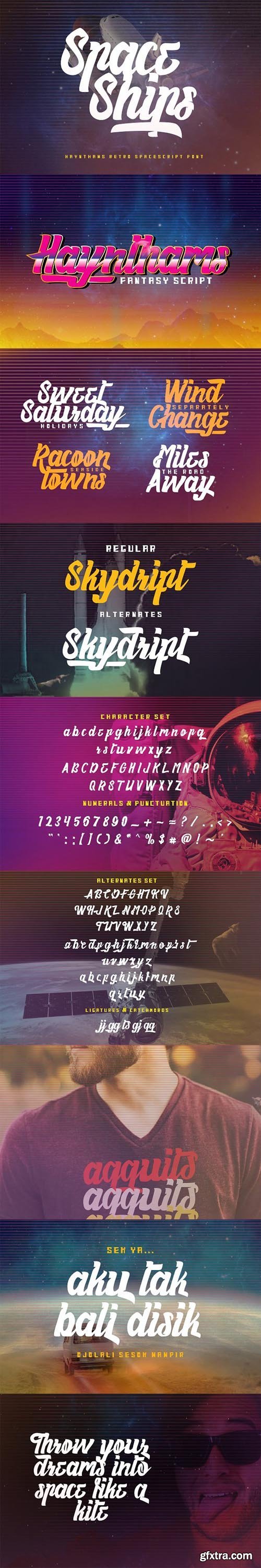 Haynthams Spacescript Font (2 in 1)