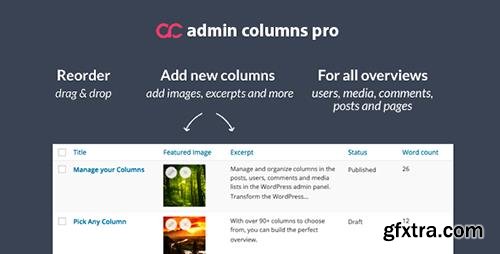 Admin Columns Pro v4.0.4 - WordPress Columns Manager + Add-Ons