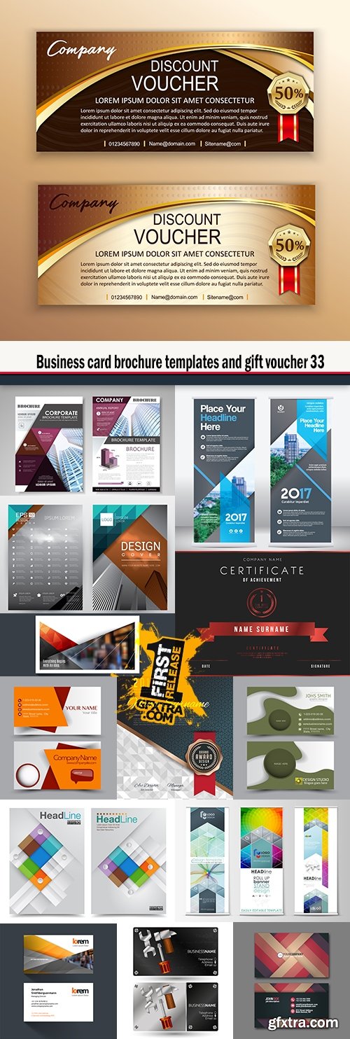 Business card brochure templates and gift voucher 33