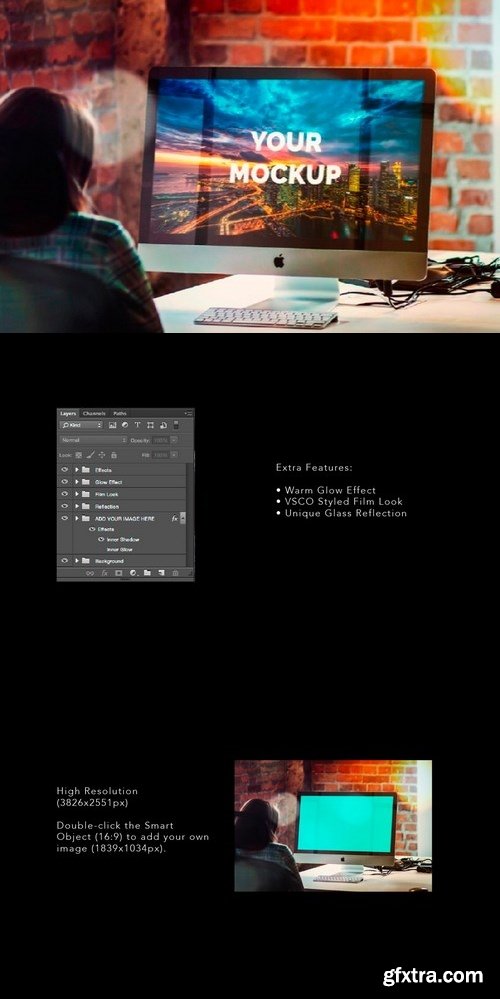 iMac 27-Inch Office Mockup