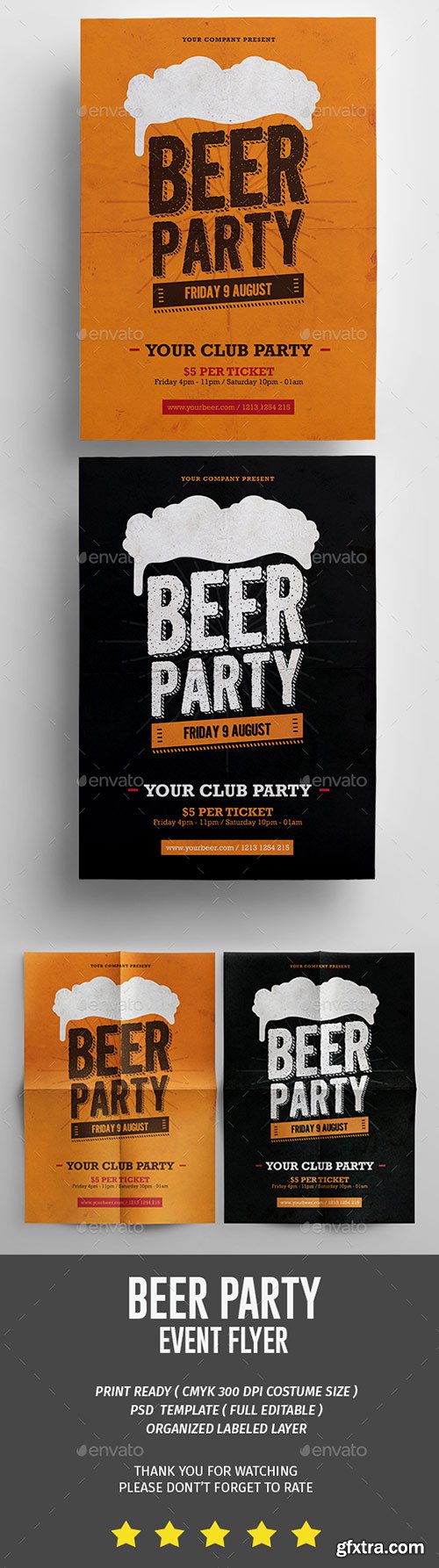 Graphicriver - Beer Party Flyer 16725048
