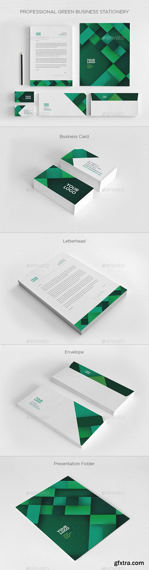 GR - Professional Green Business Stationery 19751586