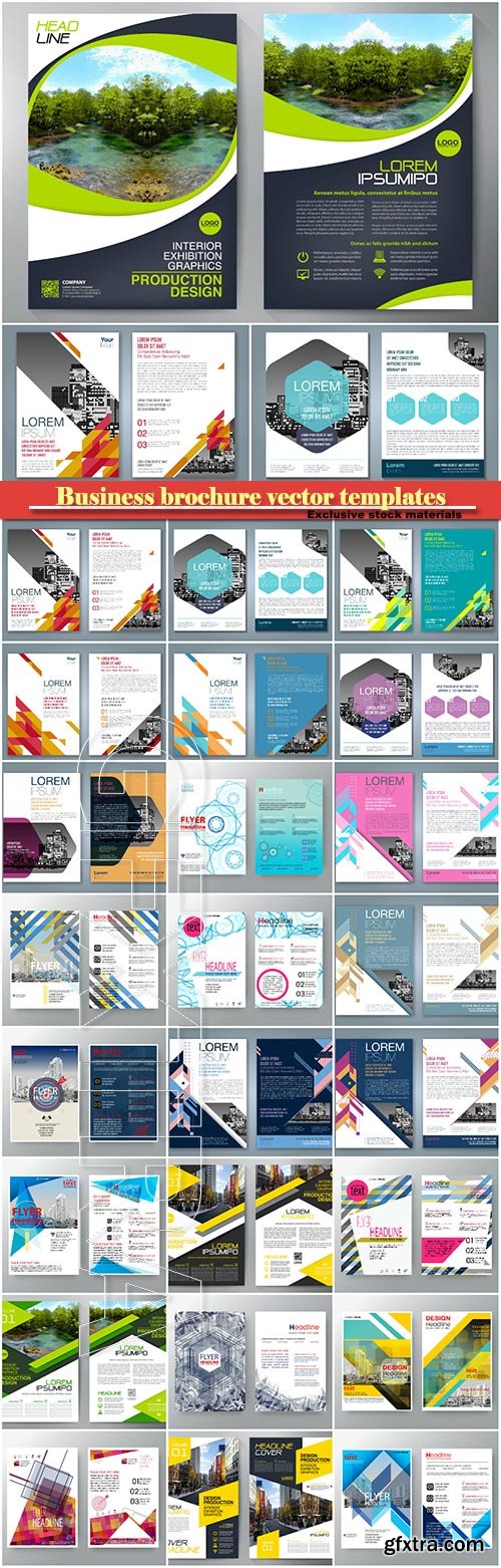 Business brochure vector, flyers templates #18