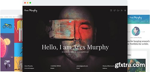 JoomShaper - Ares Murphy v1.2 - Premium Joomla Template for Portfolio, Blog and Resume Sites