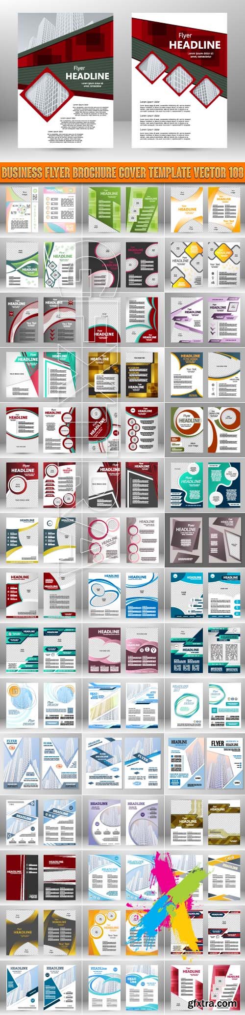 Business flyer brochure cover template vector 108