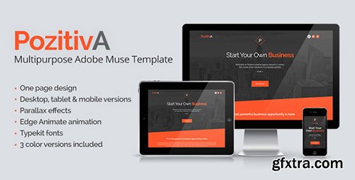ThemeForest - PozitivA - Multipurpose One Page Muse Template (Update: 15 May 15) - 8419289