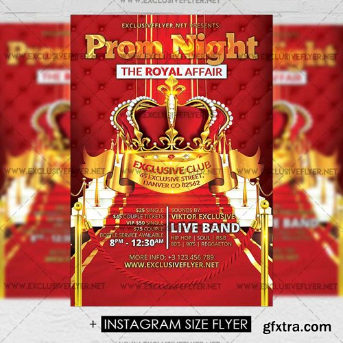 Prom Night Party - Premium A5 Flyer Template
