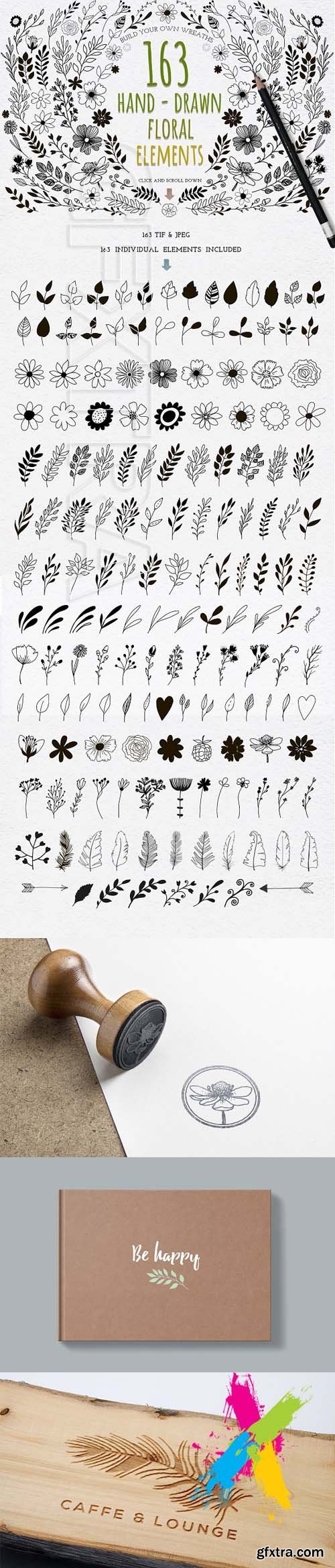 CM - Hand Drawn floral elements 1491780