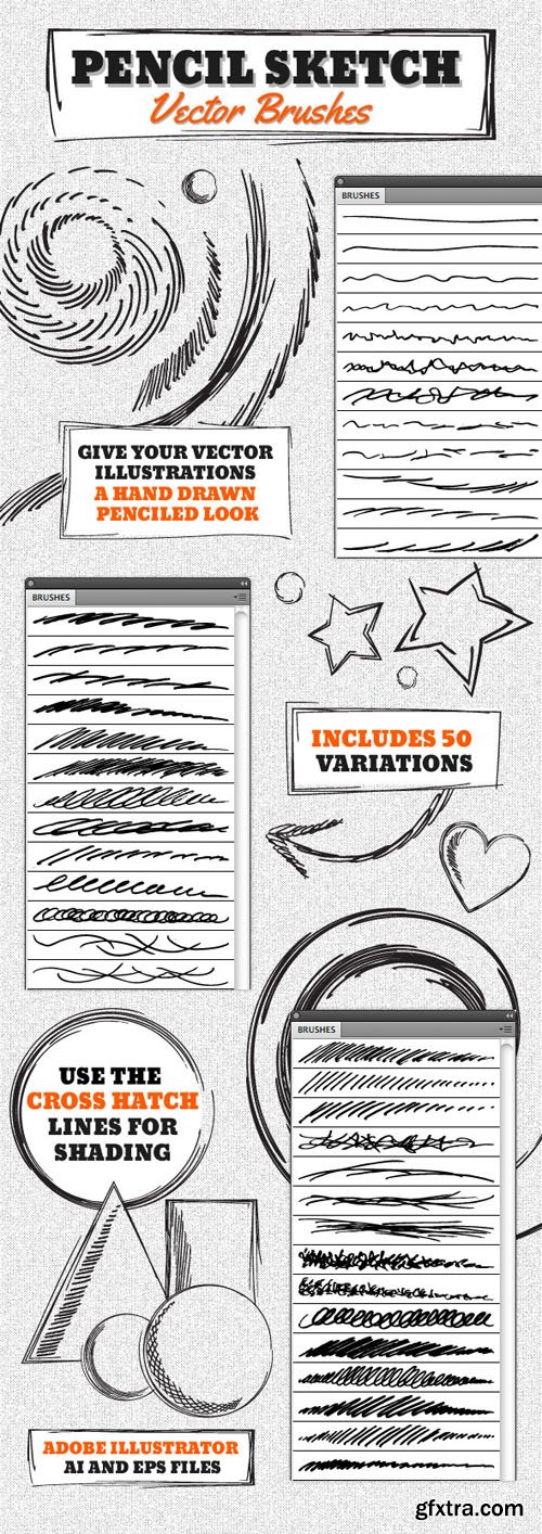 GR - Vector Pencil Sketch Brushes 4630510