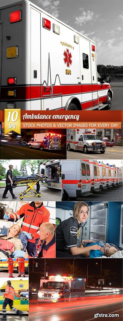 Ambulance emergency, 10 x UHQ JPEG