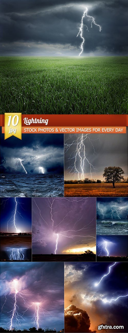 Lightning, 10 x UHQ JPEG