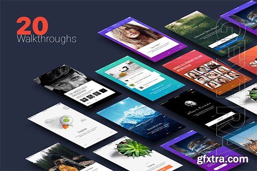 Walkthroughs - Mobile Template UI kit
