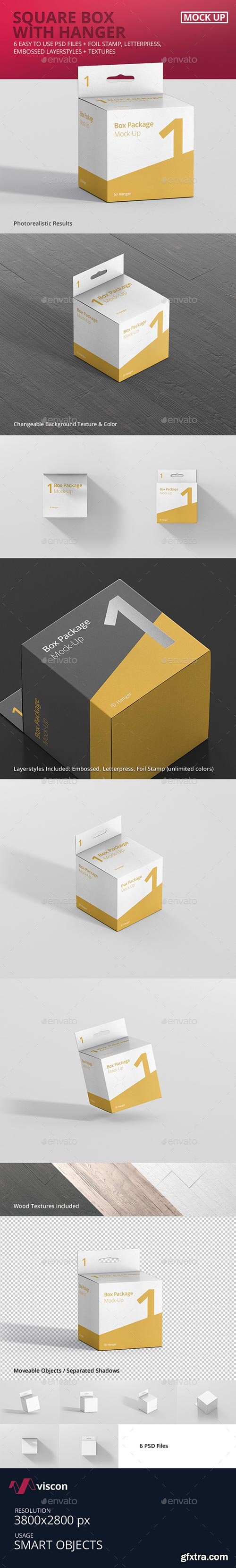 Graphicriver - Package Box Mock-Up - Square with Hanger 17932192