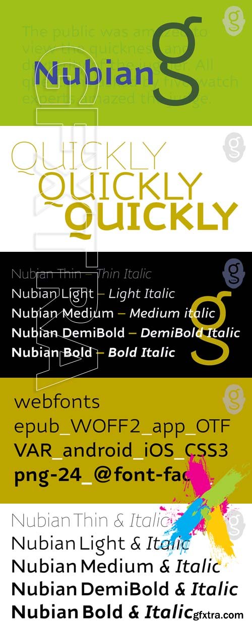 Nubian font family