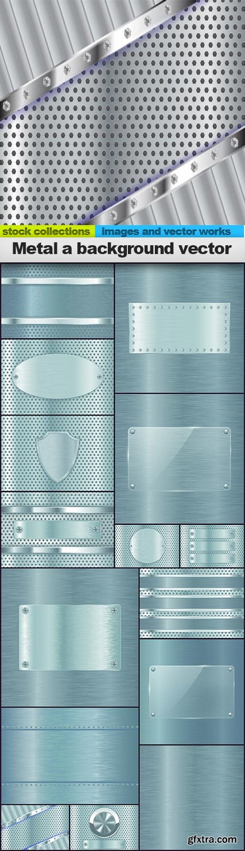 Metal a background vector,  15 x EPS