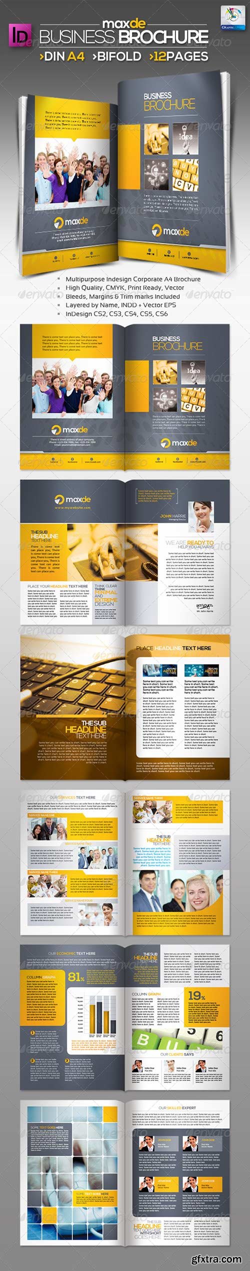 Graphicriver - Maxde Bifold Clean A4 Brochure 12pages 3104127