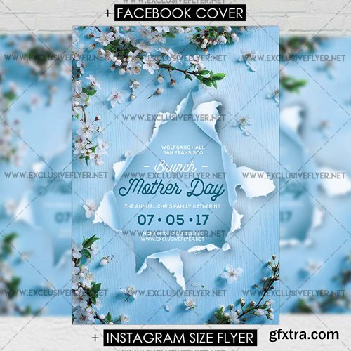 Mother Day Brunch - Premium A5 Flyer Template