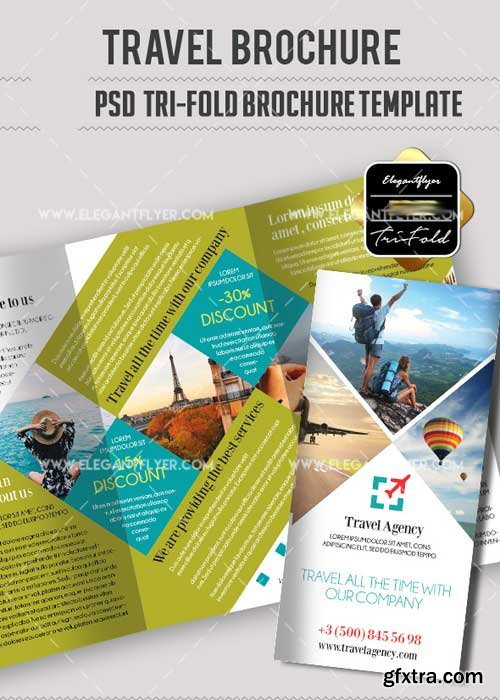 Travel V18 PSD Tri-Fold PSD Brochure Template