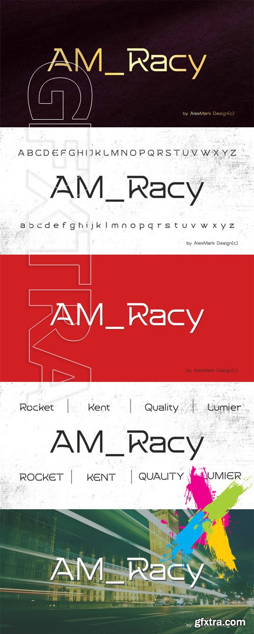 Am Racy font family