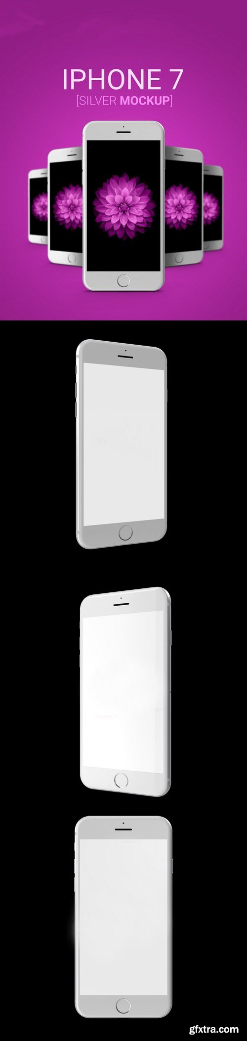 iPhone 7 Silver Mockup