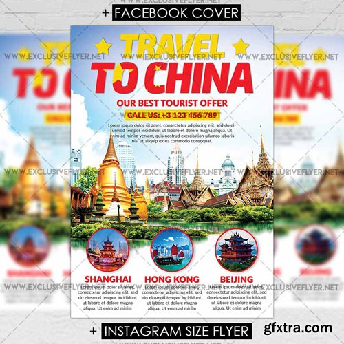 Travel to China - Premium A5 Flyer Template