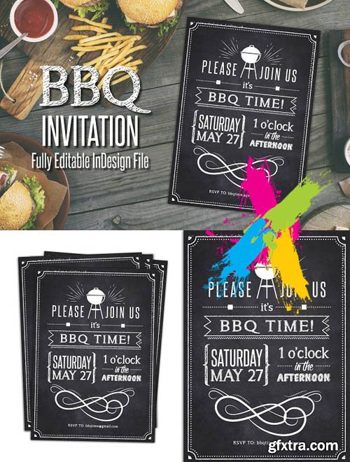 CM - Chalkboard BBQ Party Invite 1513730