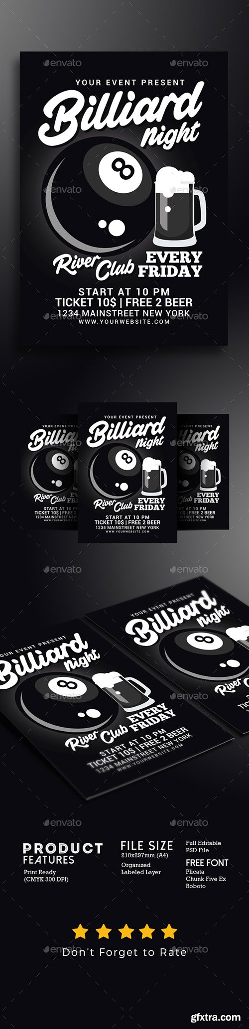 Graphicriver - Billiard Night Flyer 19930252