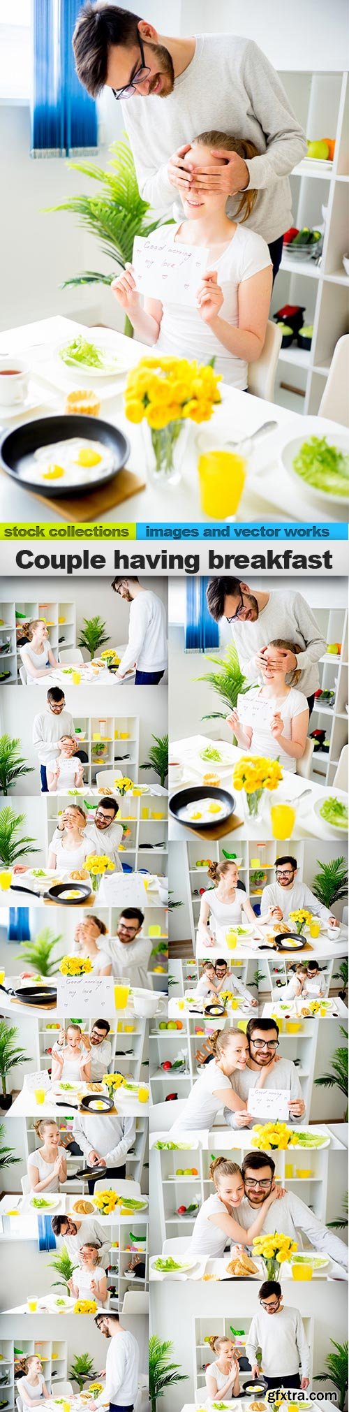 Couple having breakfast, 15 x UHQ JPEG