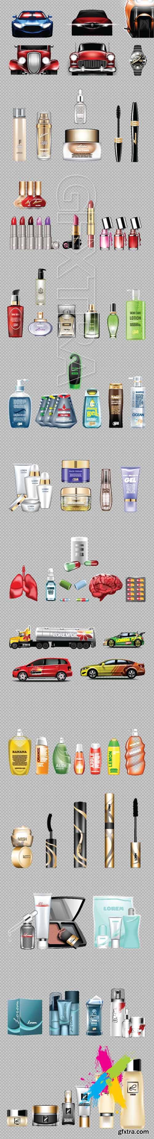 Mock up objects for advertising vector