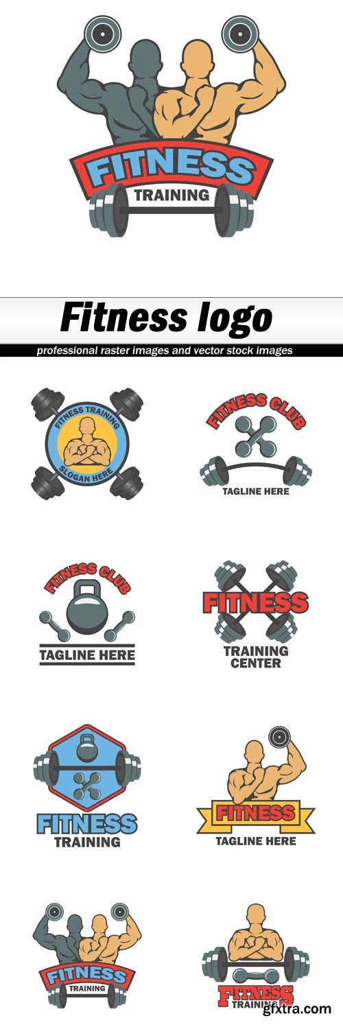 Fitness logo - 8 EPS