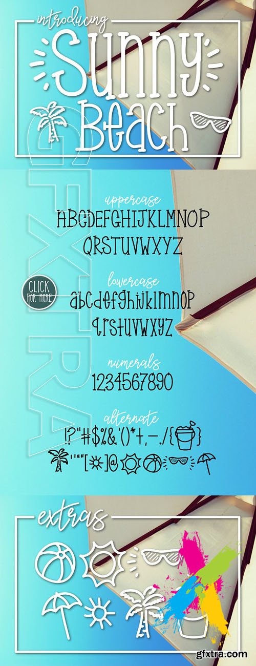 CM - Sunny Beach a Handwritten Typeface font 1543501