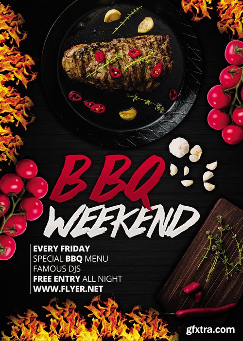 BBQ Weekend - Premium A5 Flyer Template