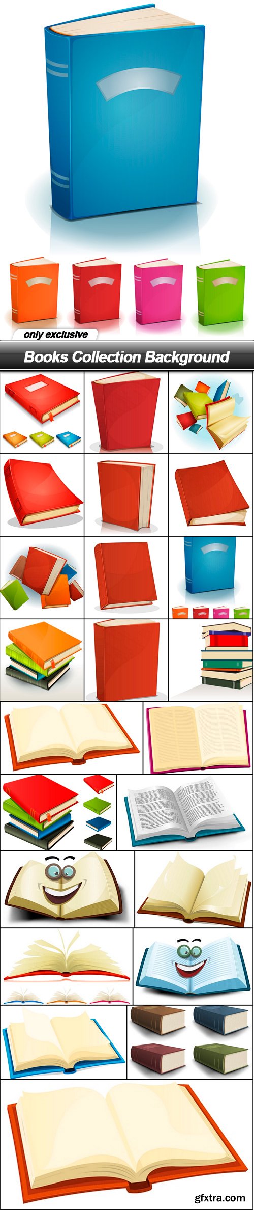 Books Collection Background - 23 EPS