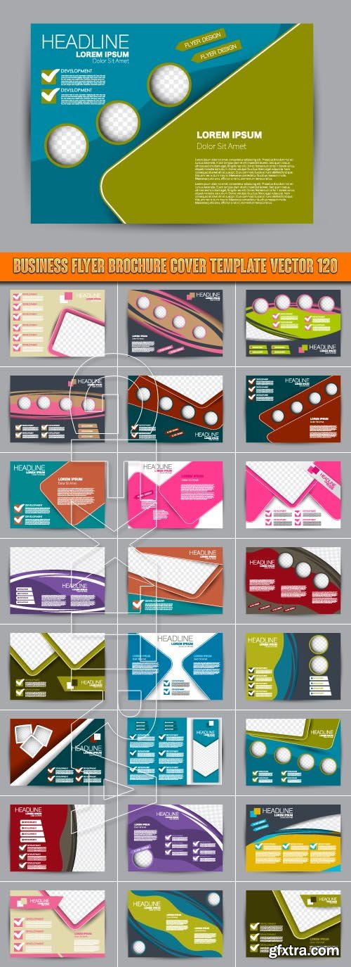 Business flyer brochure cover template vector 120