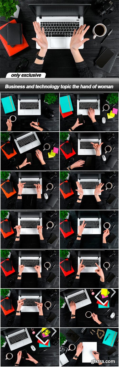 Business and technology topic the hand of woman - 14 UHQ JPEG