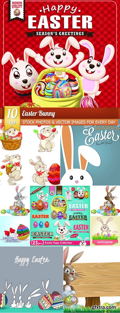 Easter Bunny, 10 x EPS
