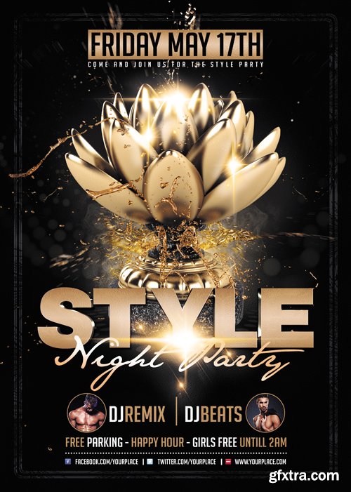 Style Night Party - Premium A5 Flyer Template