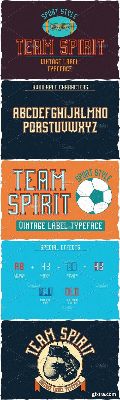 CM - Team Spirit Label Typeface 1471030