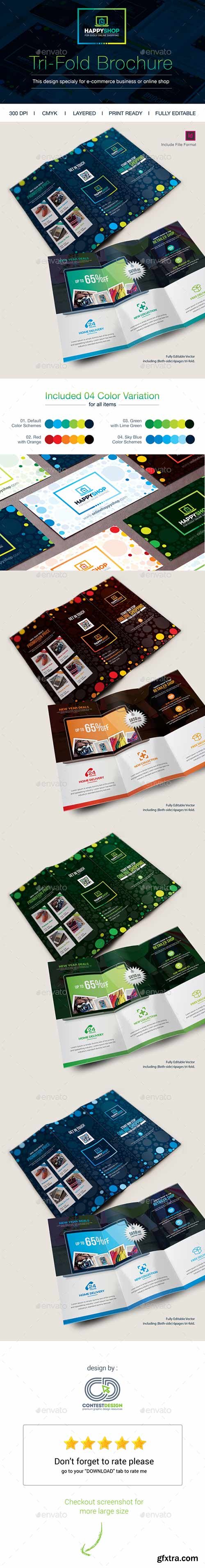 Graphicriver - HappyShop : E-Commerce Tri-Fold Brochure 14456646