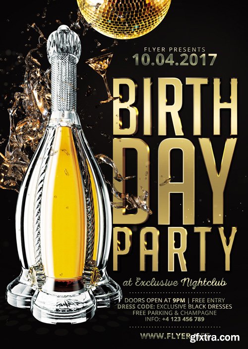 Birthday Party - Premium A5 Flyer Template