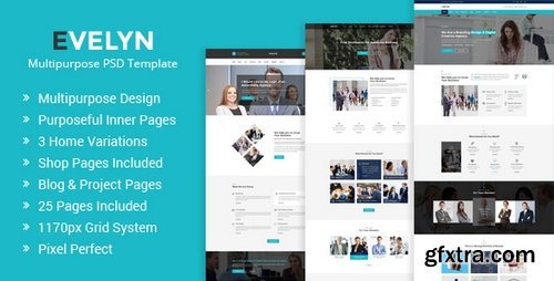 ThemeForest - Evelyn | Multipurpose Business and Agency PSD Template 20003757