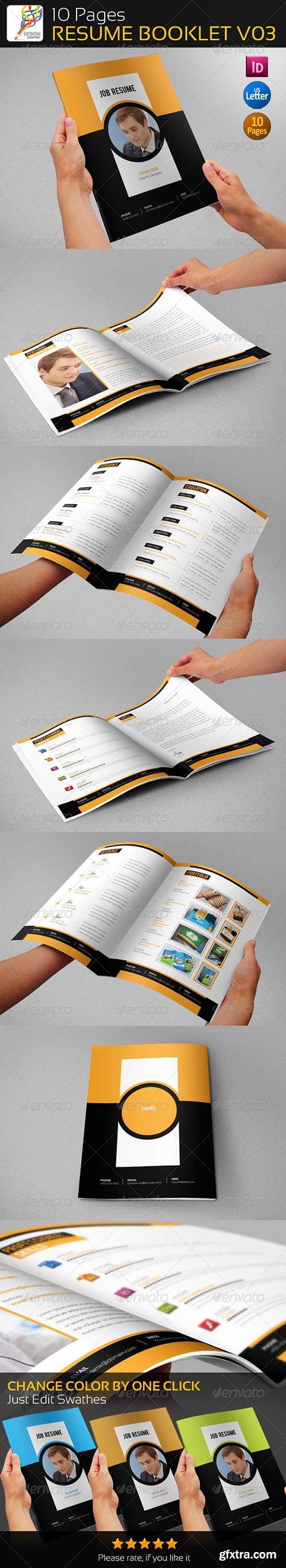 Graphicriver - 10 Pages Professional Resume Booklet V03 5424439
