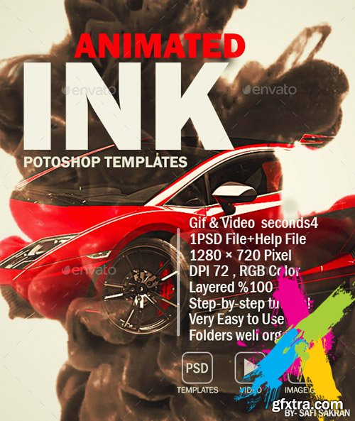 GR - Gif Animated ink Photoshop Template 19982371