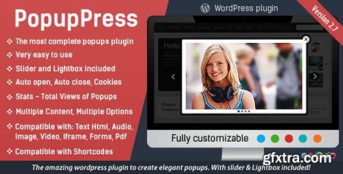 CodeCanyon - PopupPress v2.7.0 - Popups with Slider & Lightbox for WordPress - 5197157
