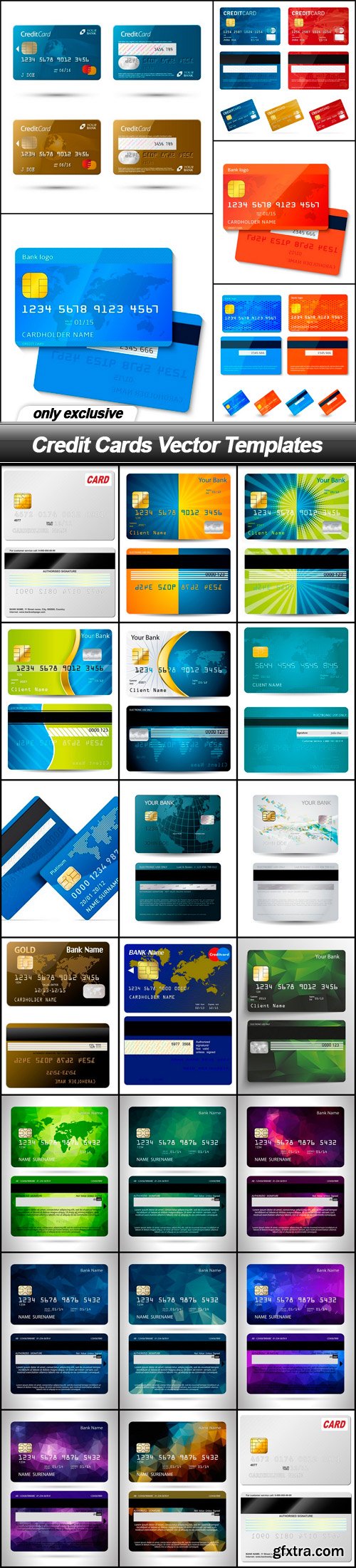 Credit Cards Vector Templates - 25 EPS