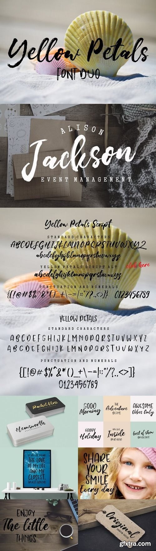 CM - Yellow Petals Font Duo 1286086